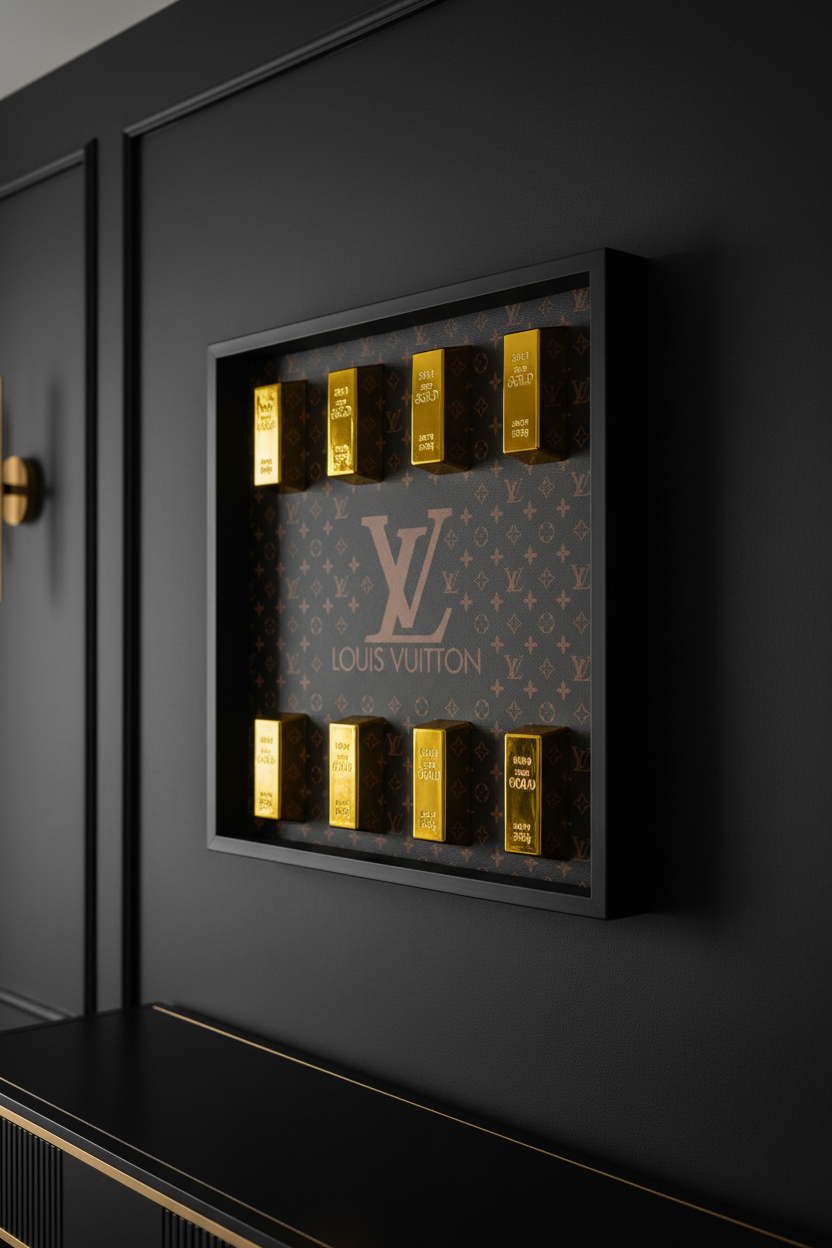 Luxury Gold Bar Collection Box Frame