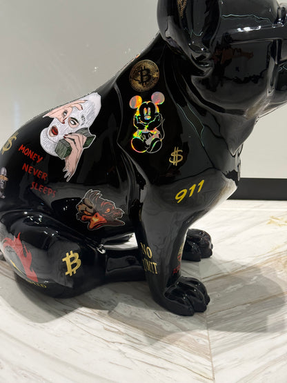 Automotive Dog Sculpture with marble effect