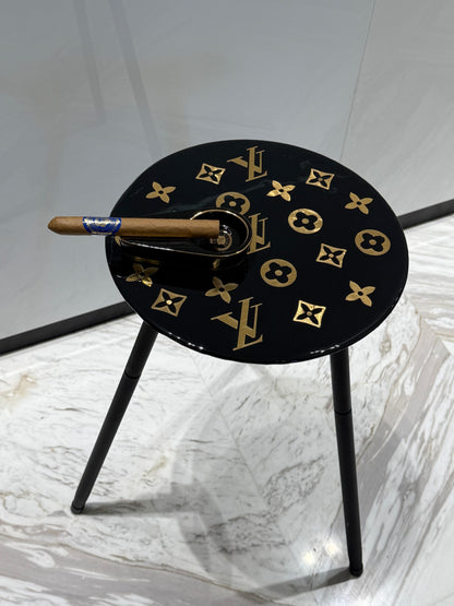 LV Louis Vuitton Side Table Black small