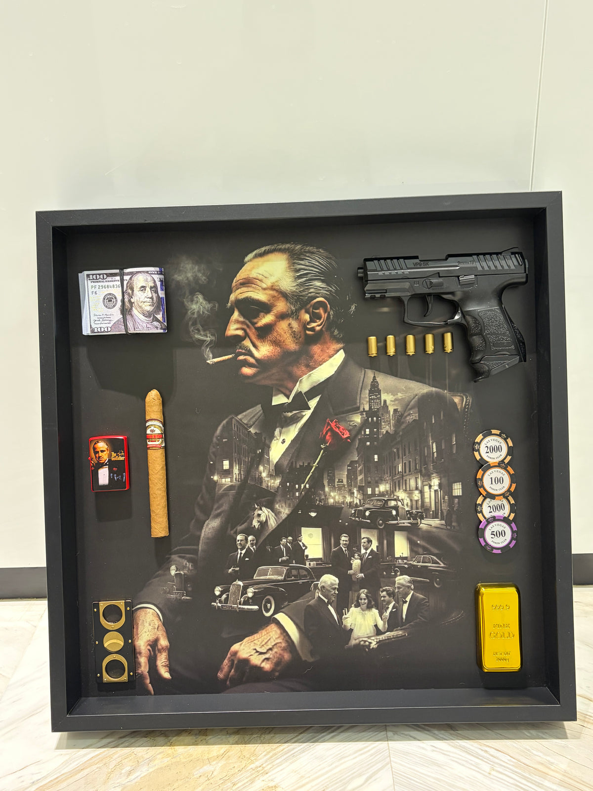 Legacy of Power Shadow Box Frame – Luxury Mafia Inspired Wall Art