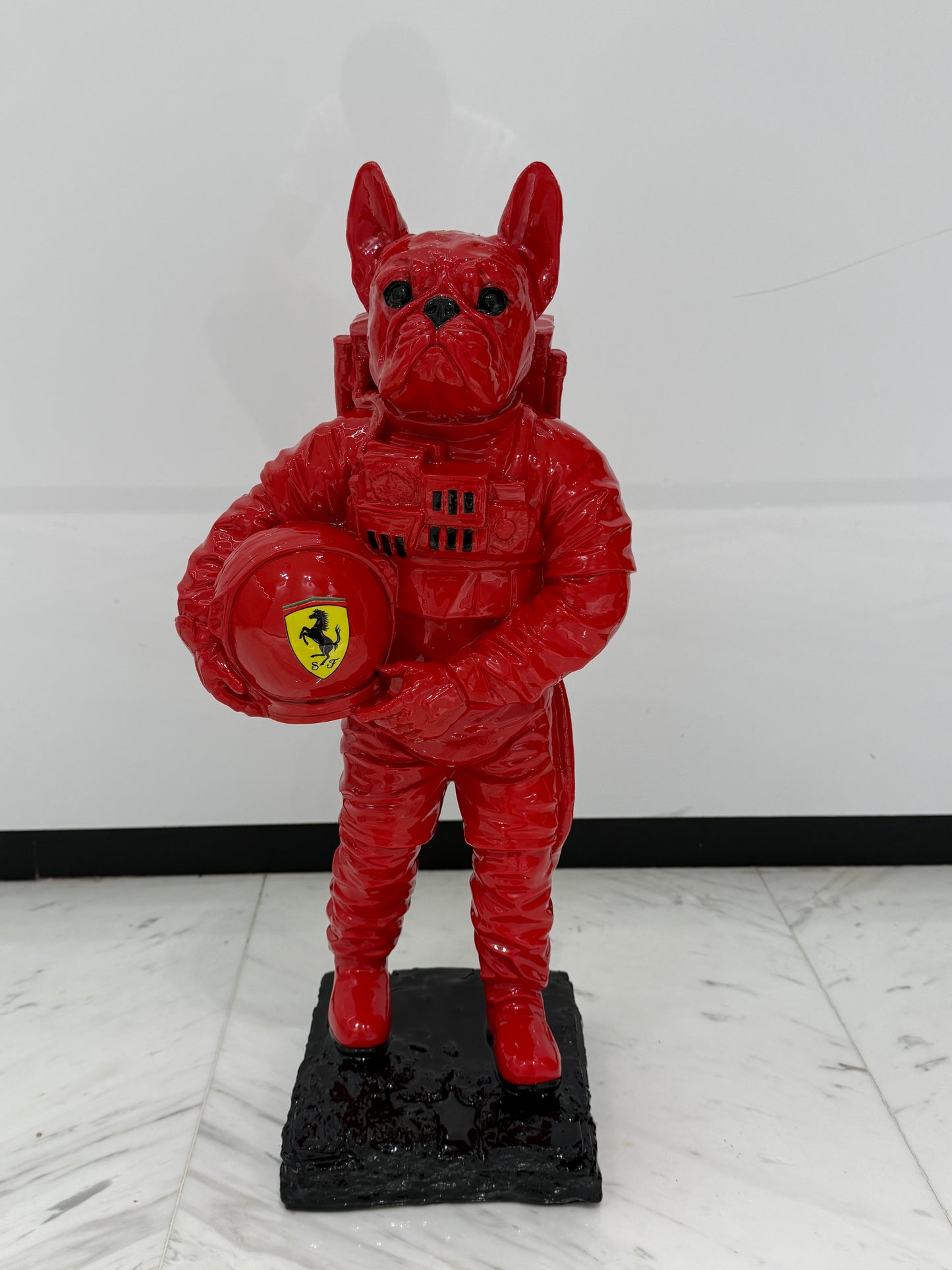 Ferrari Astronaut Bulldog Sculpture - unique Edition