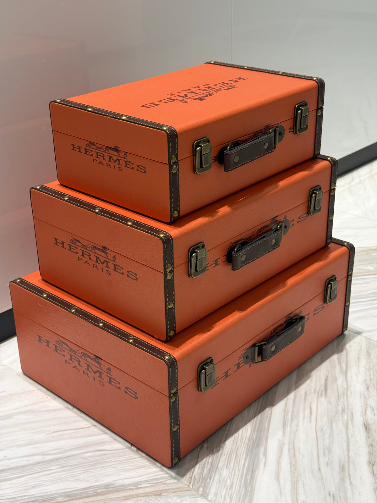 Hermes decoration Luggage set 3 pieces