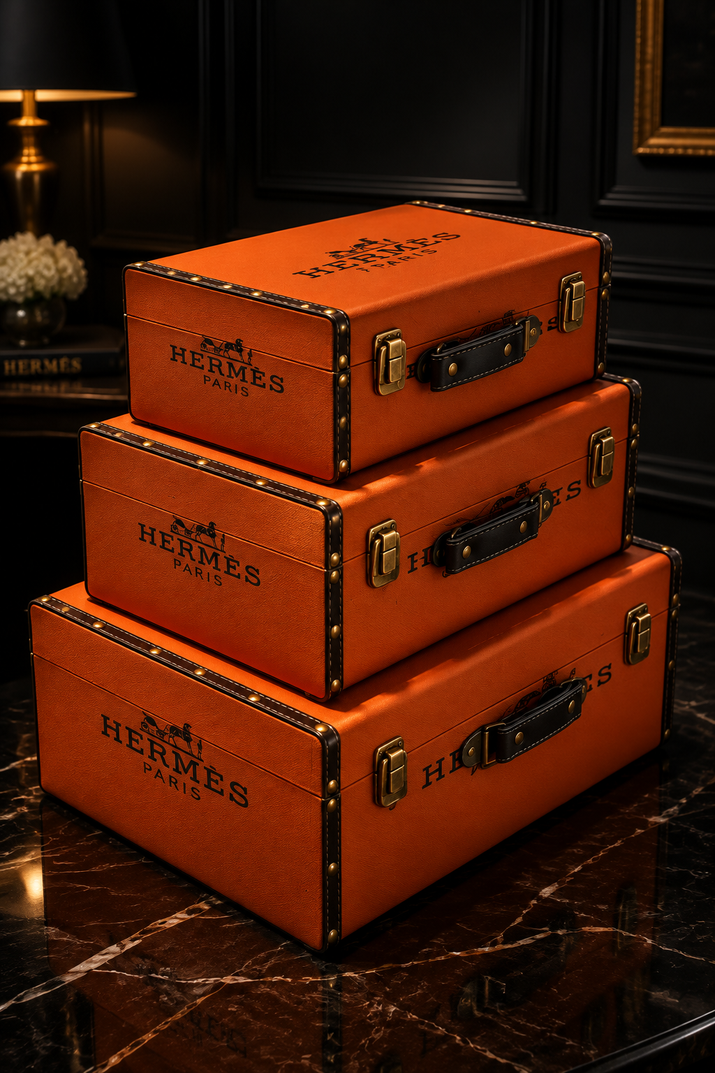 Hermes decoration Luggage set 3 pieces