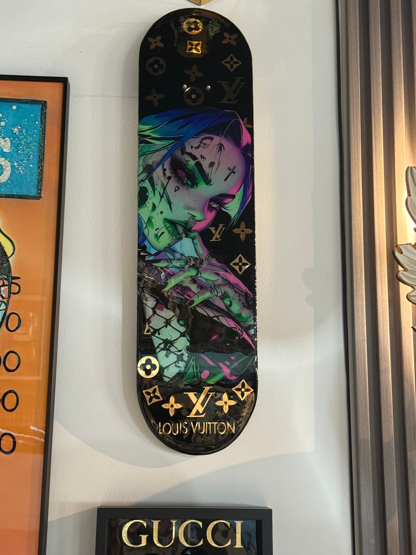 LV Skateboard Louis Vuitton Punk Lady black