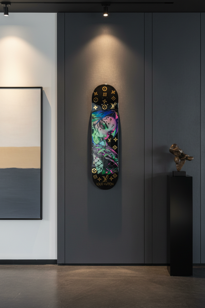 LV Skateboard Louis Vuitton Punk Lady black