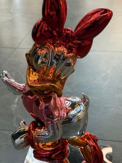 Luxury Daisy Duck Sculpture red and gold Edition
