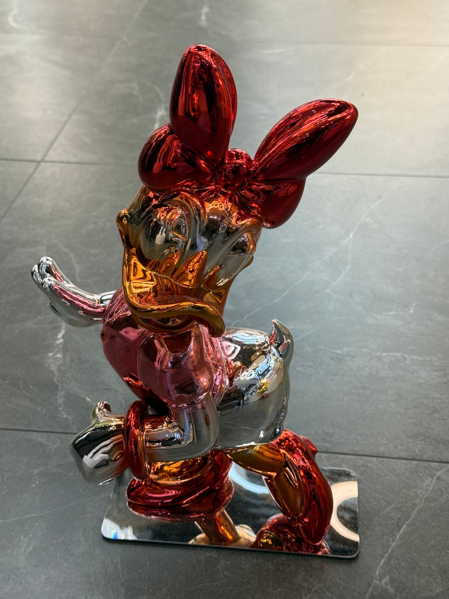 Luxury Daisy Duck Sculpture red and gold Edition