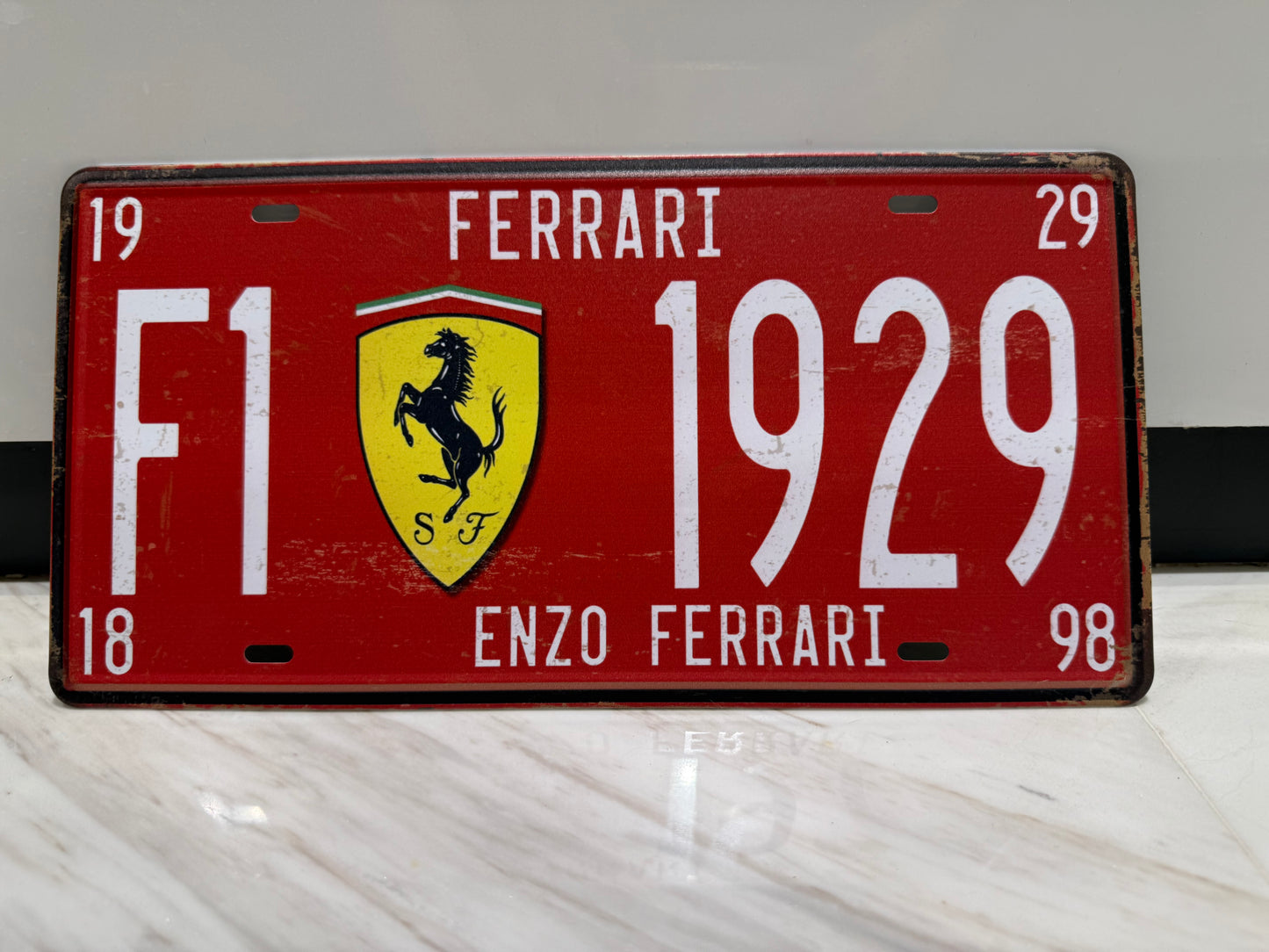 Vintage Racing-Inspired Metal Wall Plate