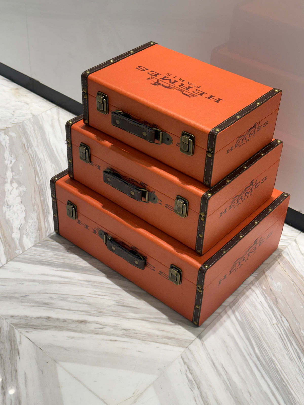 Hermes decoration Luggage set 3 pieces