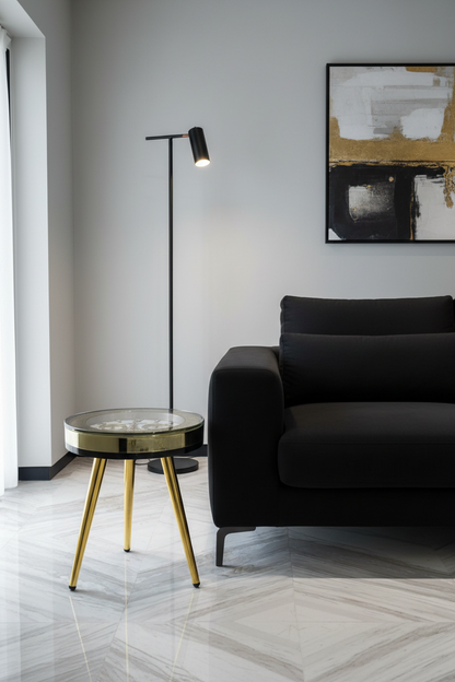 Handmade Luxury Timepiece-Inspired Round Side Table