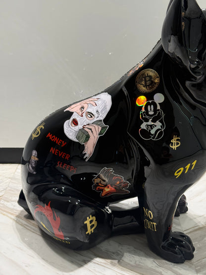 Automotive Dog Sculpture with marble effect