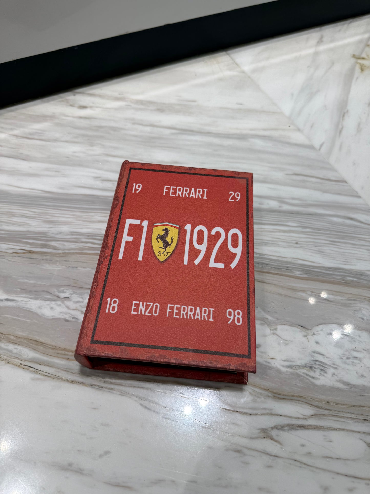 Vintage Racing-Inspired Hidden Storage Book