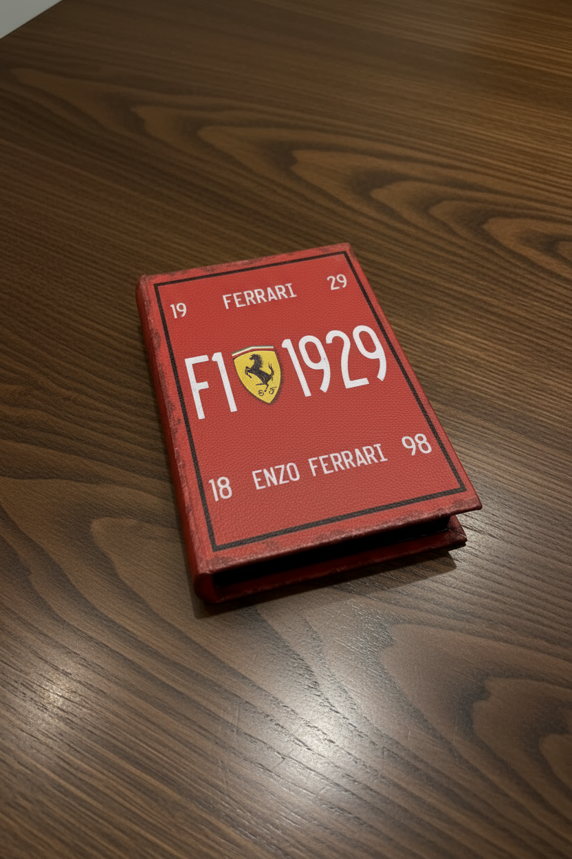 Vintage Racing-Inspired Hidden Storage Book