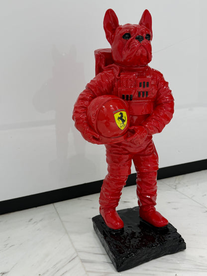 Ferrari Astronaut Bulldog Sculpture - unique Edition