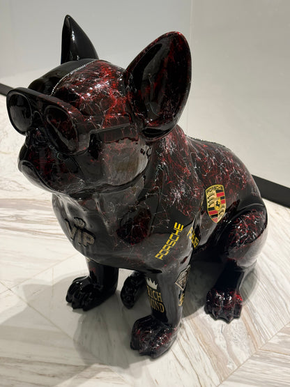 Automotive Dog Sculpture with marble effect