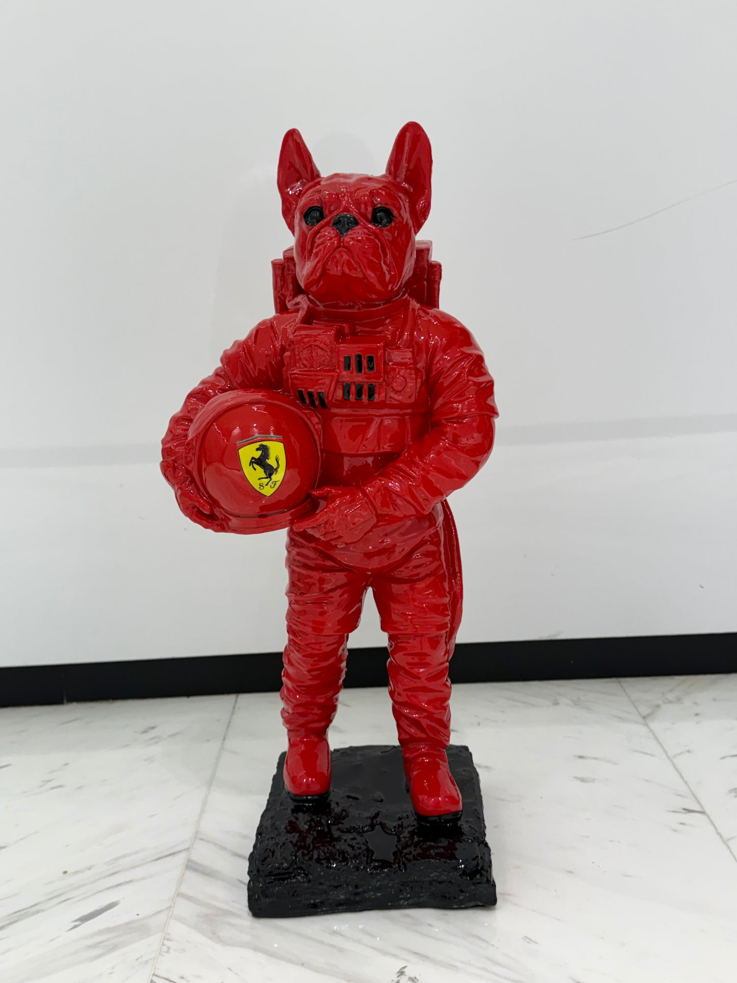 Ferrari Astronaut Bulldog Sculpture - unique Edition