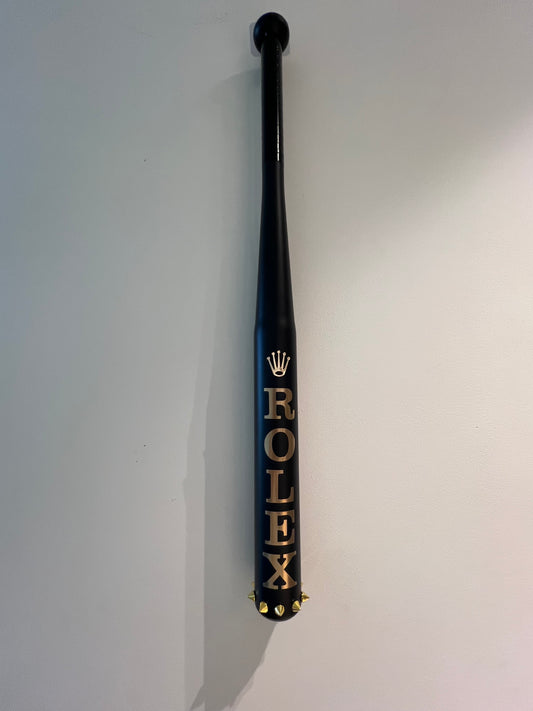 Big Rolex Baseball Bat Black