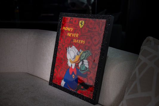 Money Never Sleeps – Luxury Pop Art Frame
