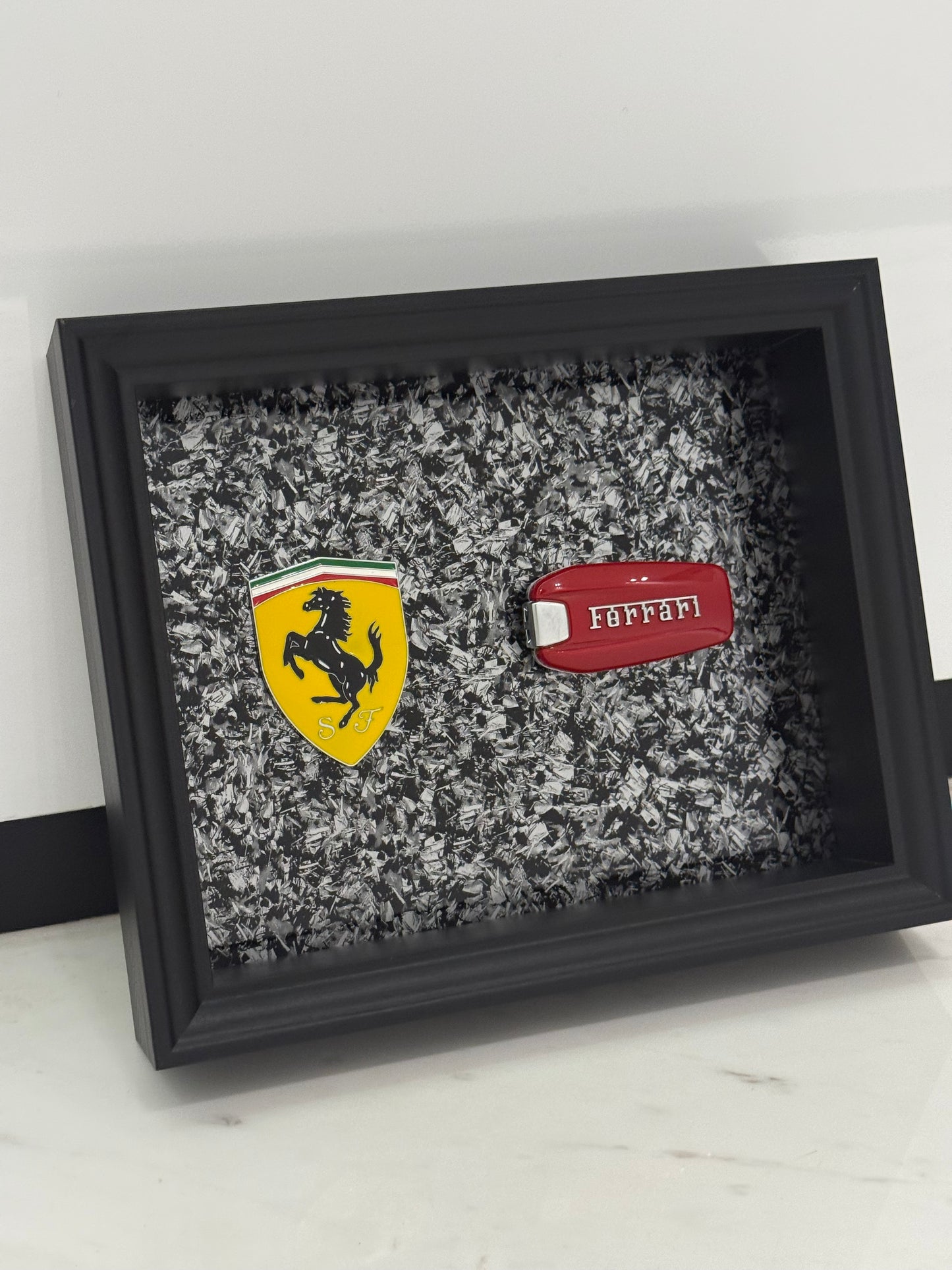 Automotive Inspired yellow shield Luxury Box Frame