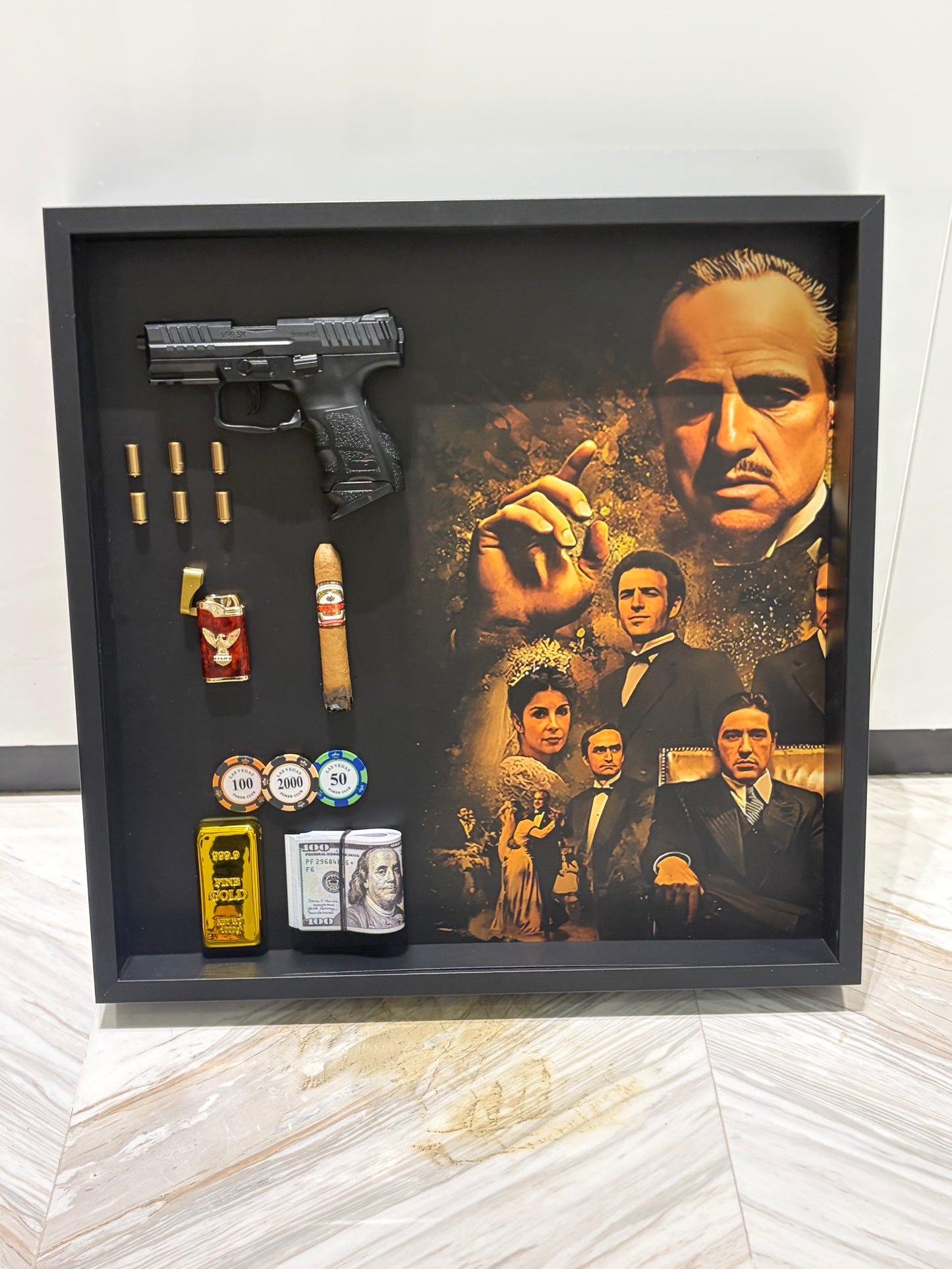 Legacy of Power Shadow Box Frame – Luxury Mafia Inspired Wall Art