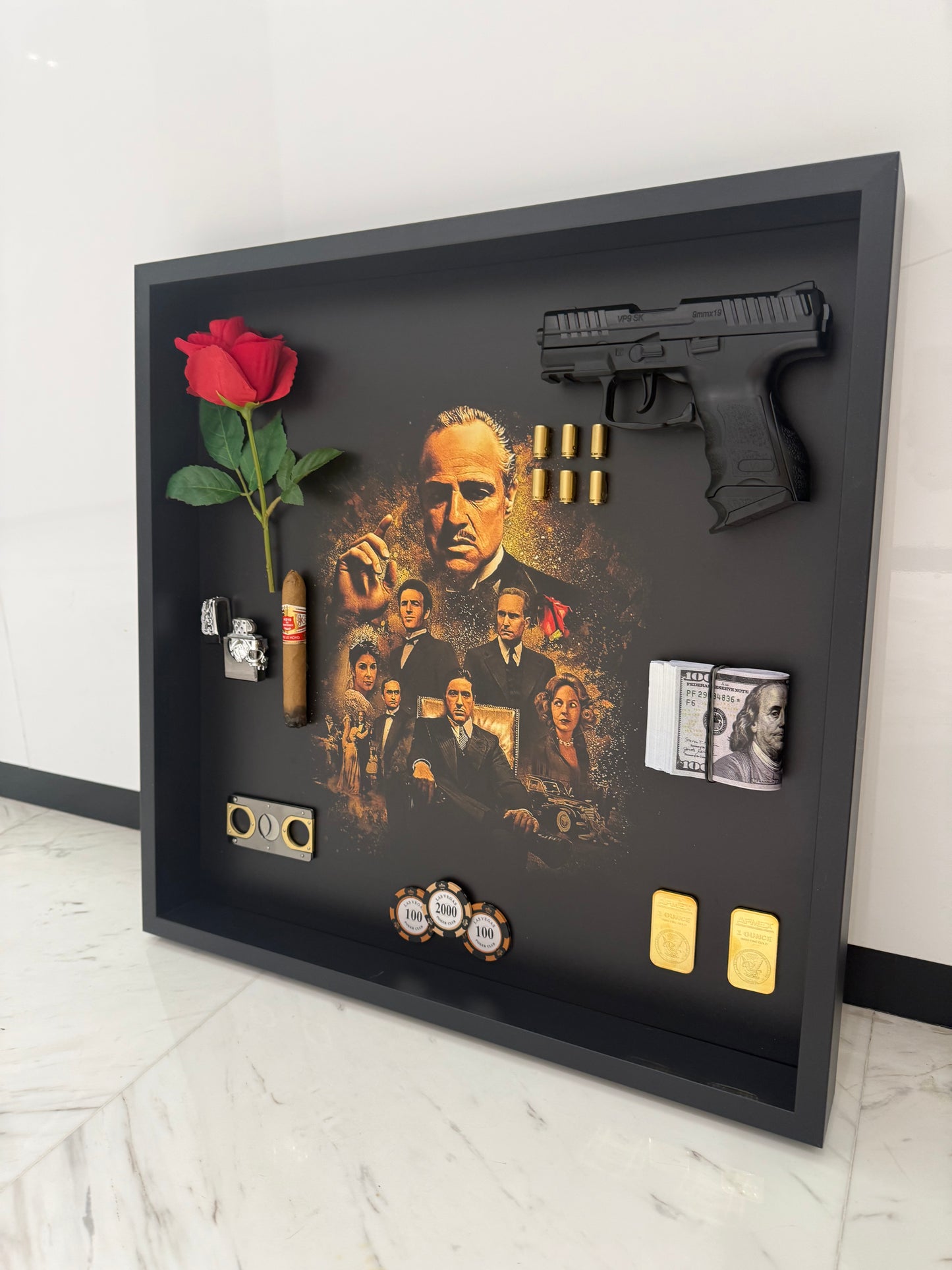Legacy of Power Shadow Box Frame – Luxury Mafia Inspired Wall Art