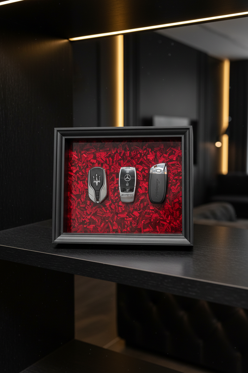 Elite Key Collection Shadow Box Frame – Luxury Automotive Inspired Wall Art