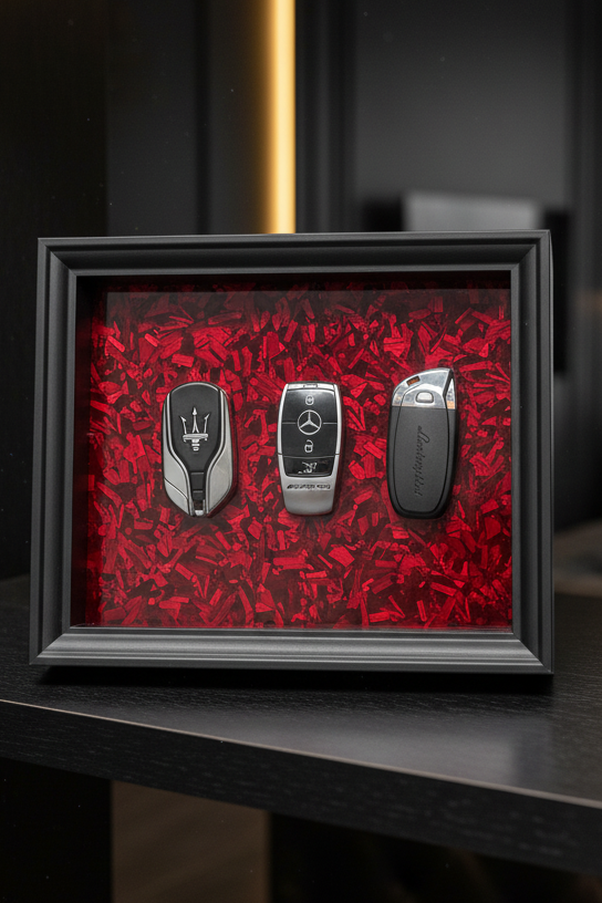 Elite Key Collection Shadow Box Frame – Luxury Automotive Inspired Wall Art