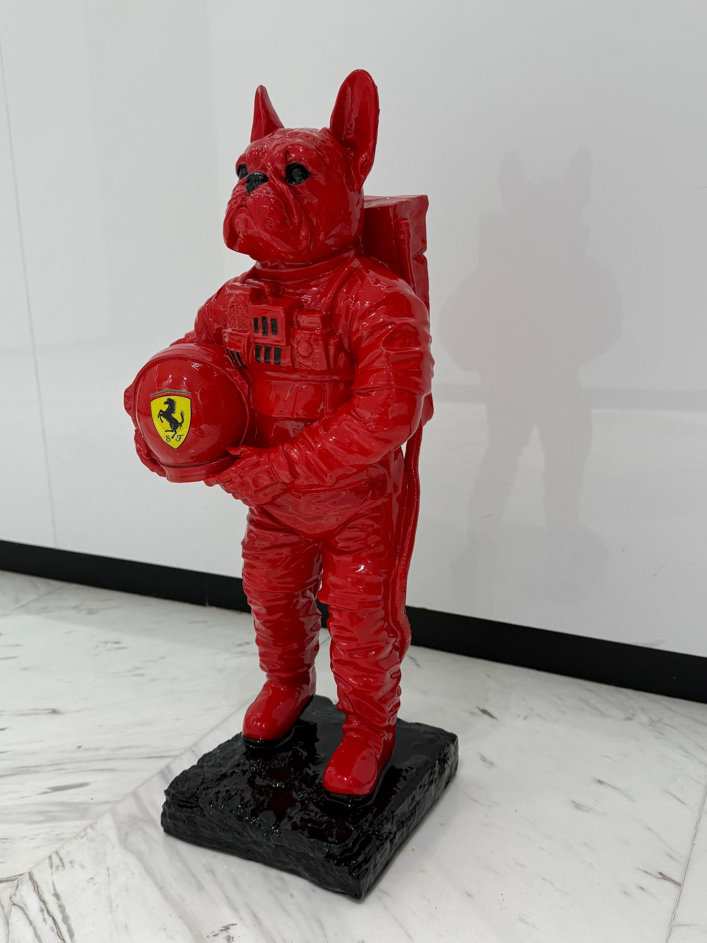 Ferrari Astronaut Bulldog Sculpture - unique Edition