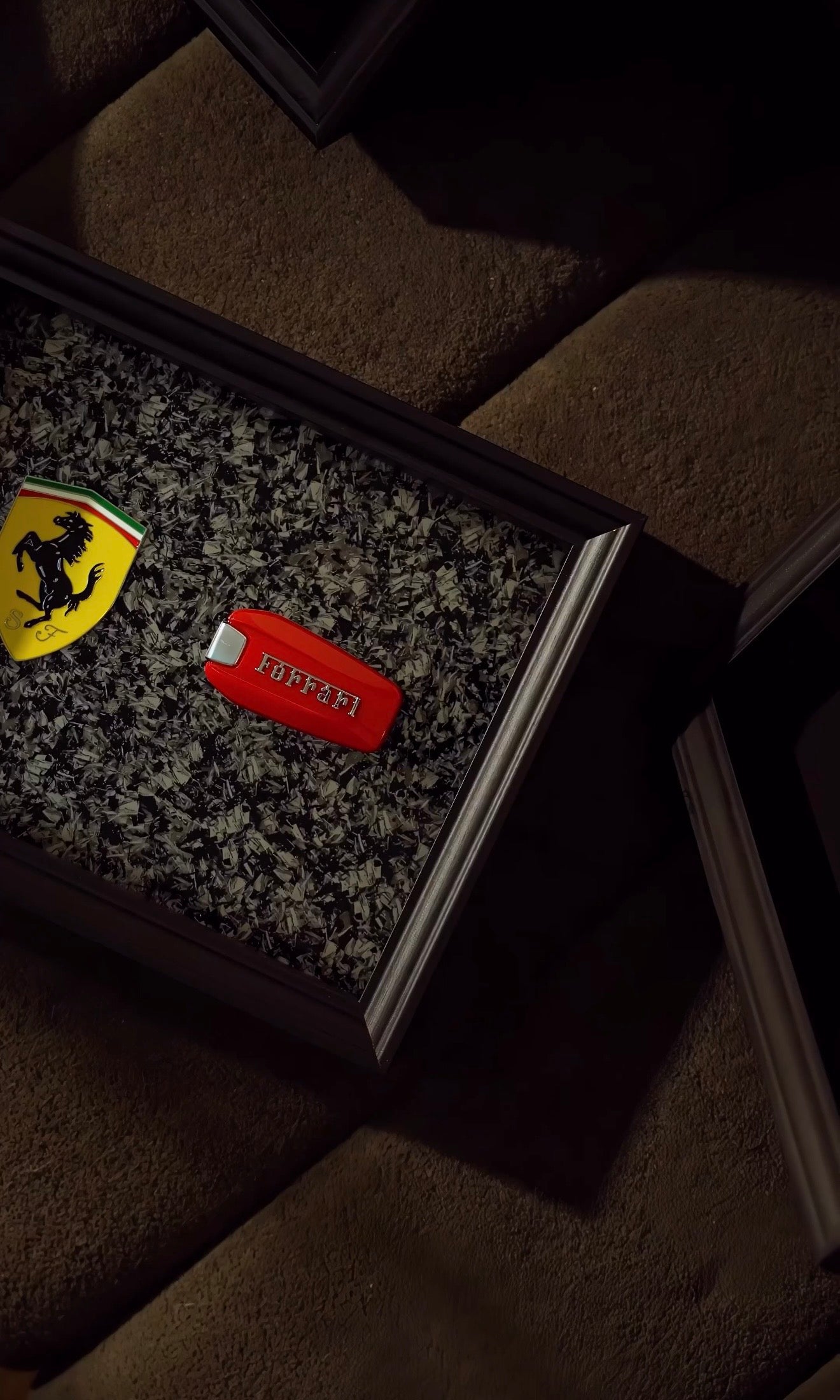 Automotive Inspired yellow shield Luxury Box Frame