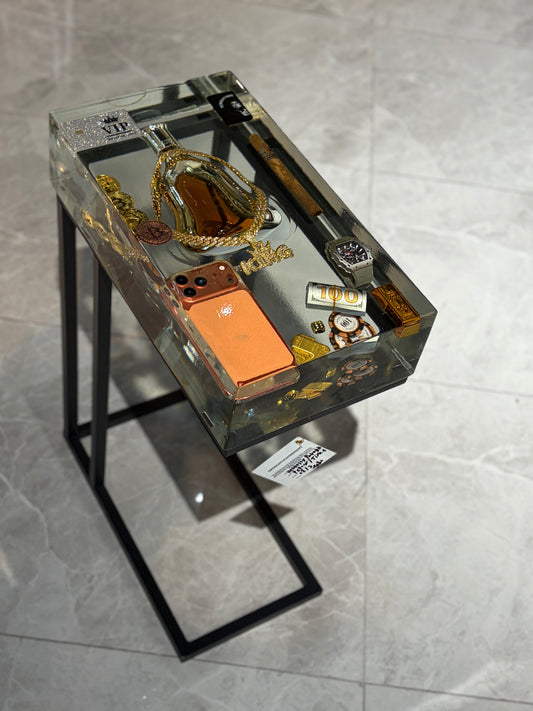 Luxury Lifestyle Handcrafted Resin Side Table