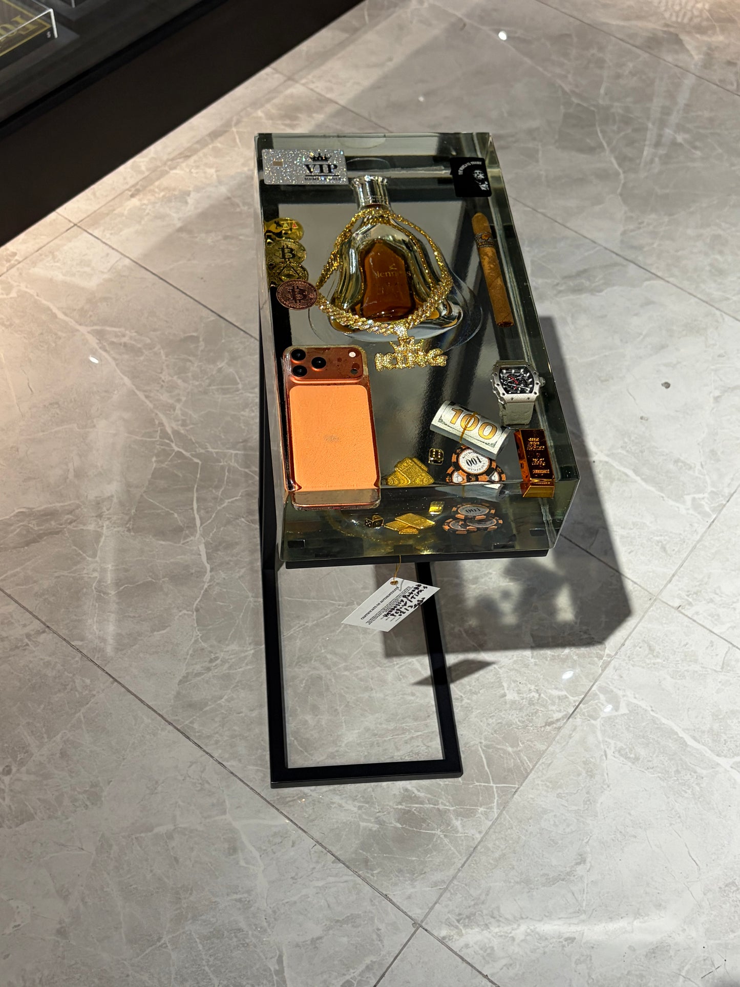 Luxury Lifestyle Handcrafted Resin Side Table