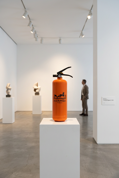 Orange Luxury-Inspired Decorative Fire Extinguisher
