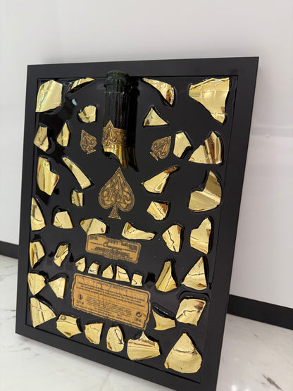 ACE Champagne Gold Broken Bottle art