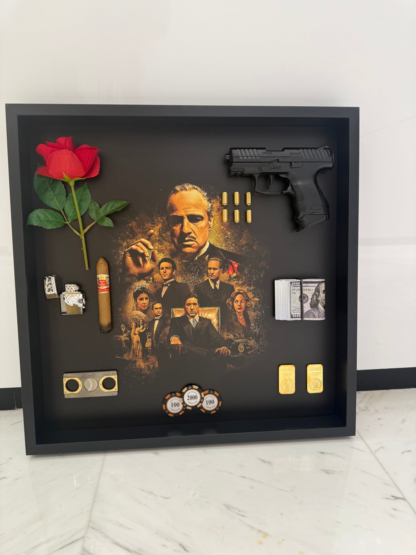 Legacy of Power Shadow Box Frame – Luxury Mafia Inspired Wall Art