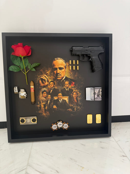 Legacy of Power Shadow Box Frame – Luxury Mafia Inspired Wall Art