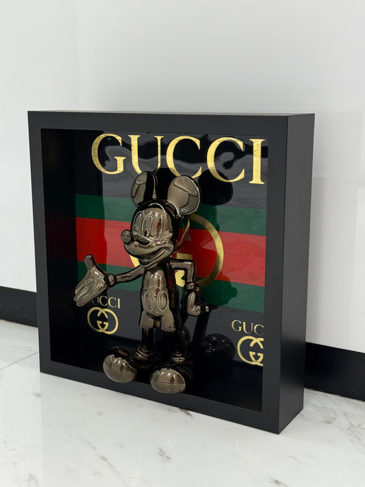 Grey Mickey in Gucci Frame – Modern Minimalism Meets Luxury