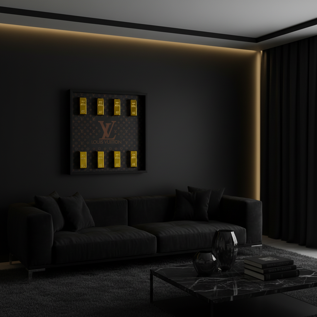 Luxury Gold Bar Collection Box Frame