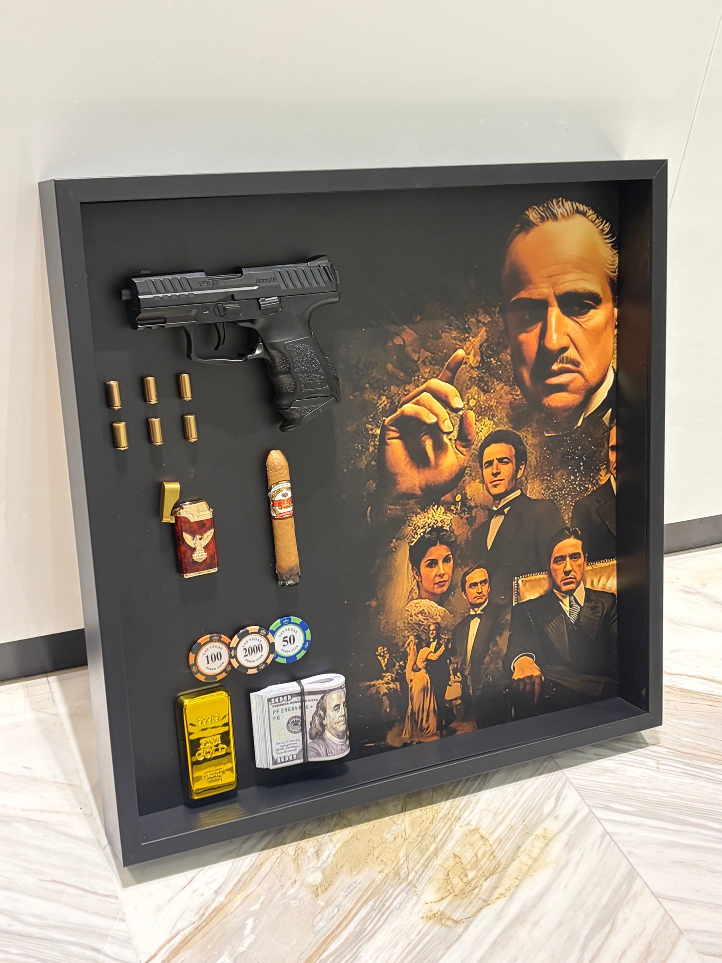 Legacy of Power Shadow Box Frame – Luxury Mafia Inspired Wall Art