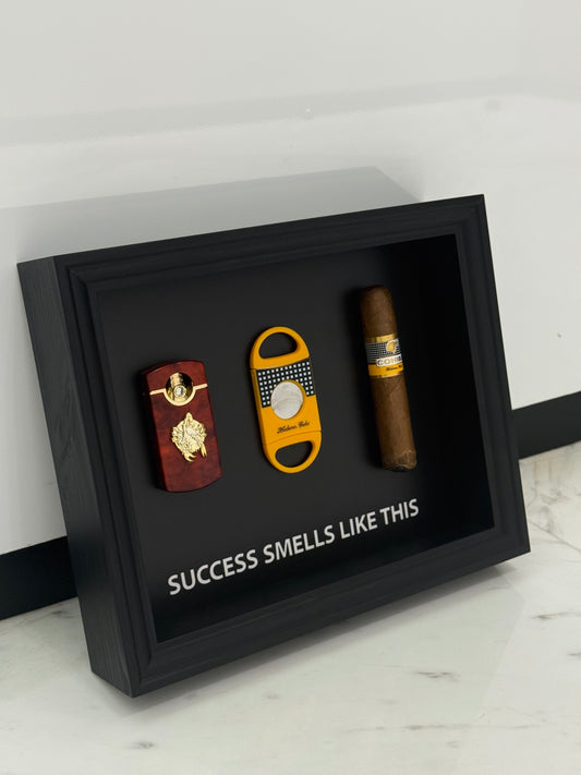 Success Smells Like This - Luxury Cigar Box Frame – A Statement for Winners