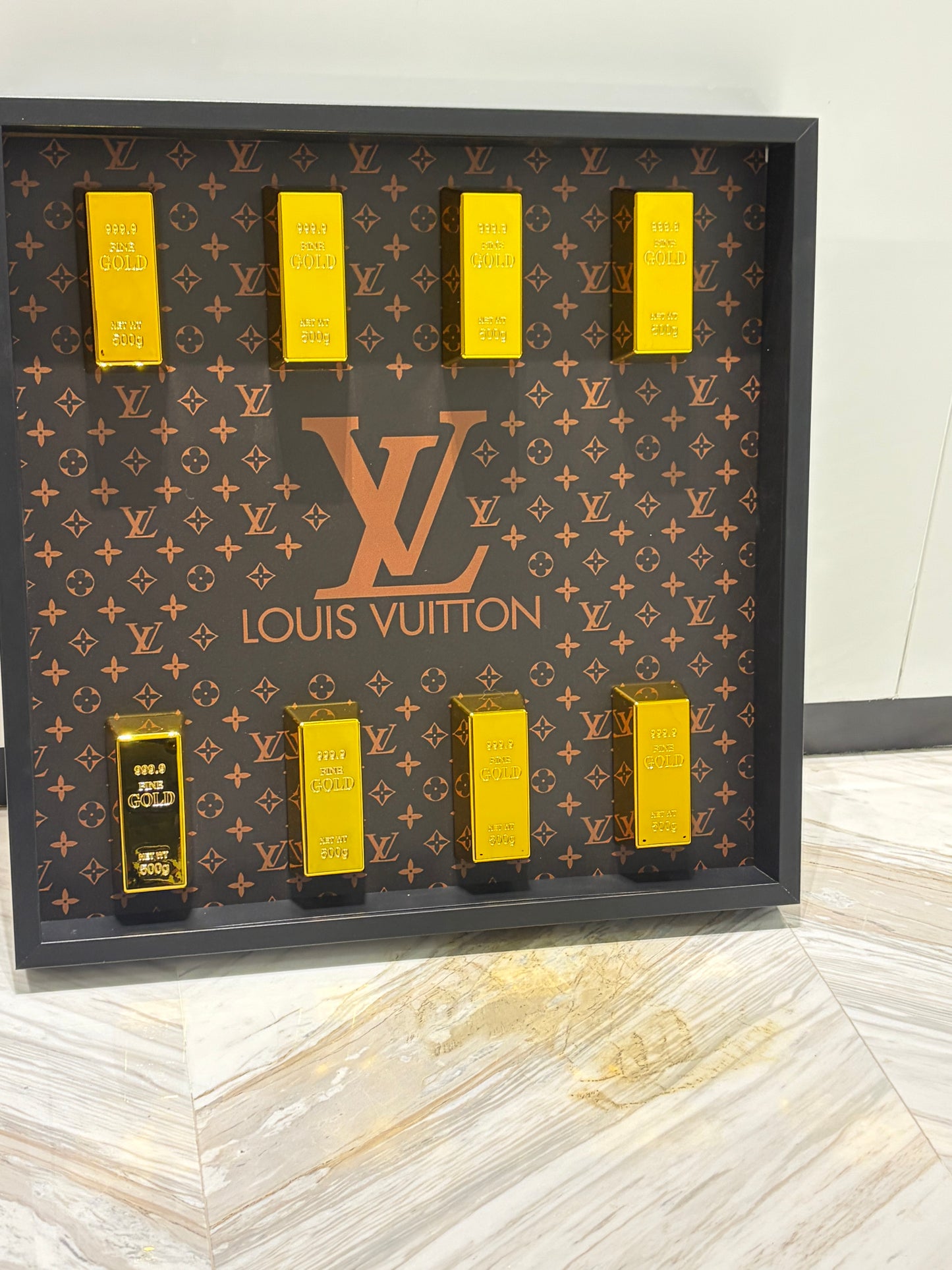 Luxury Gold Bar Collection Box Frame
