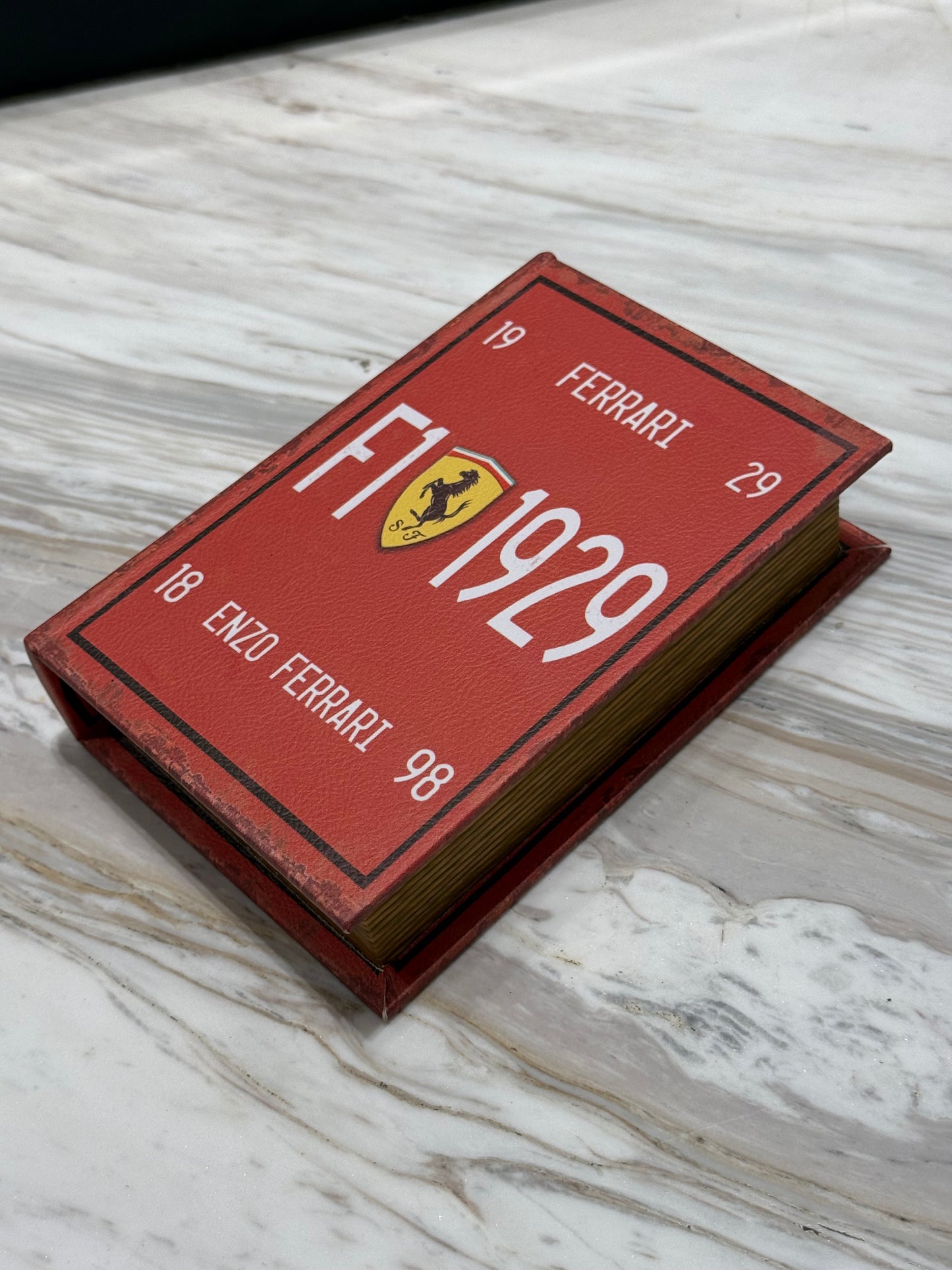 Vintage Racing-Inspired Hidden Storage Book