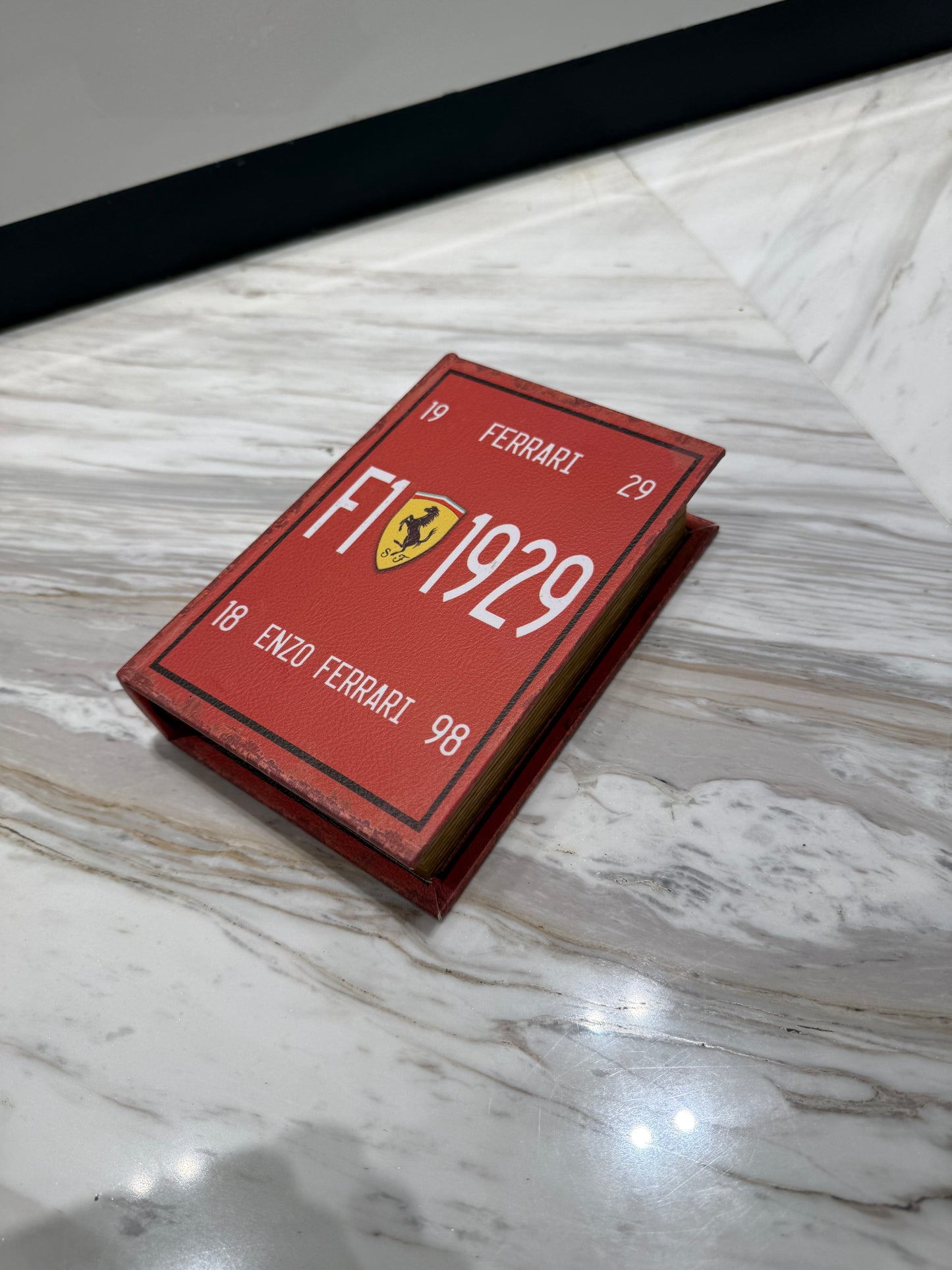 Vintage Racing-Inspired Hidden Storage Book