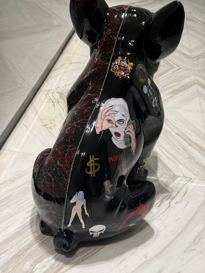 Automotive Dog Sculpture with marble effect