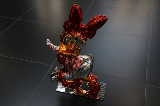 Luxury Daisy Duck Sculpture red and gold Edition