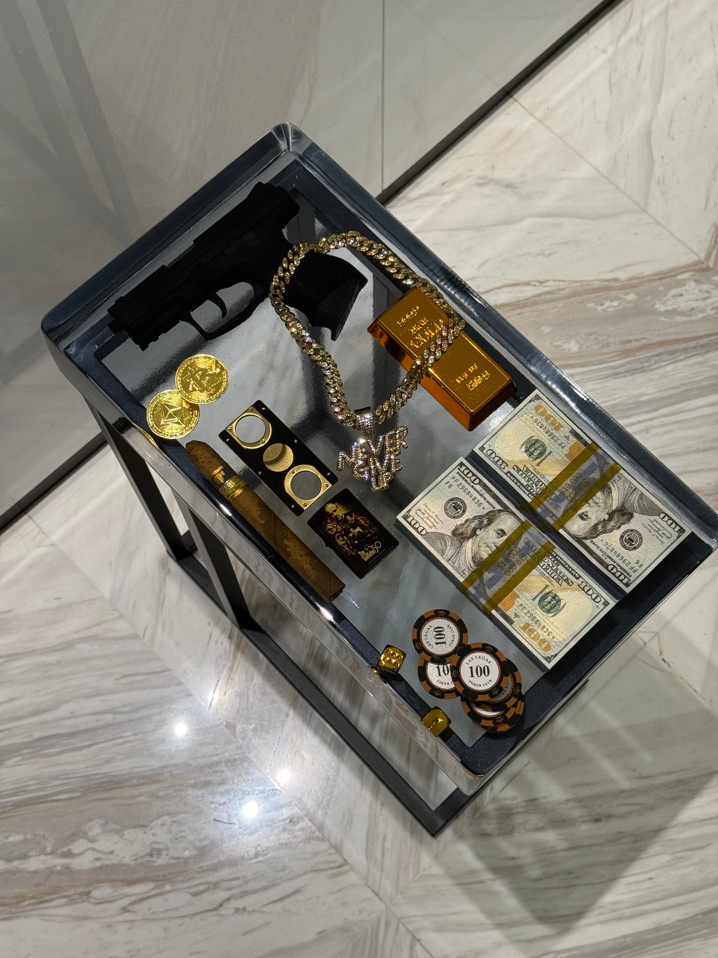 Luxury Underworld Edition Side Table - The Ultimate Statement of Power & Wealth