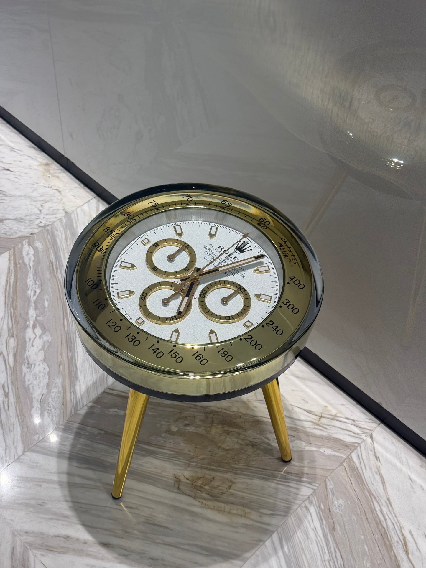 Handmade Luxury Timepiece-Inspired Round Side Table