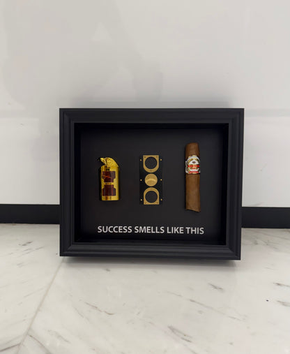 Success Smells Like This - Luxury Cigar Box Frame – A Statement for Winners