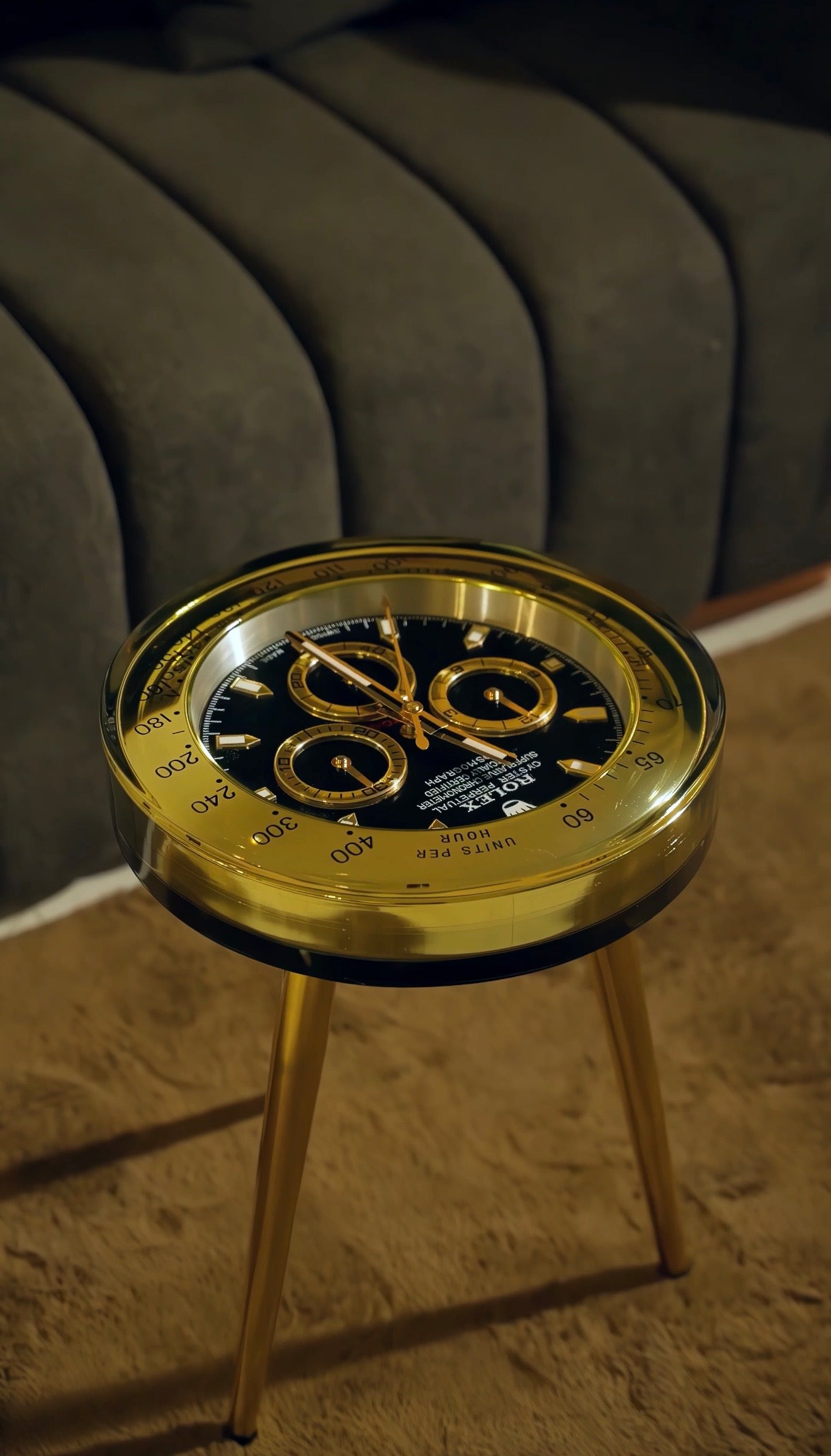 Unique luxury Rolex watch side table round