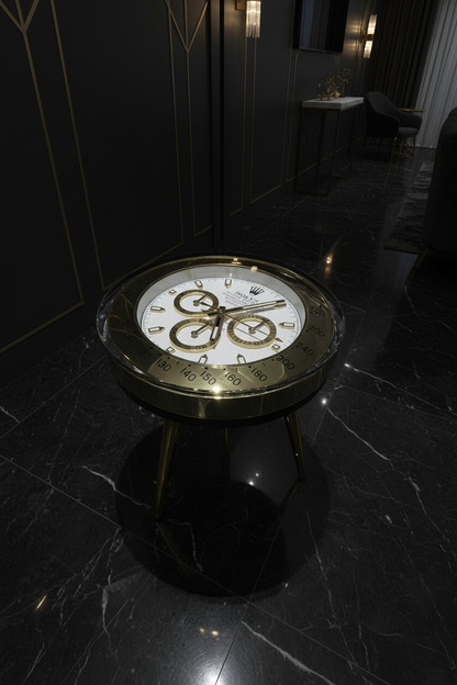 Handmade Luxury Timepiece-Inspired Round Side Table