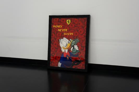 Money Never Sleeps – Luxury Pop Art Frame